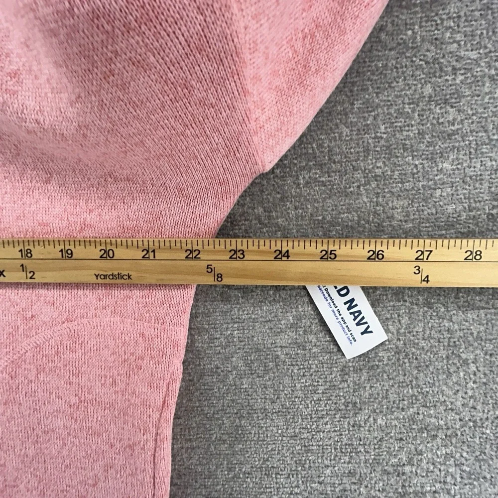 Old Navy 1/4 Zip Pullover Girl Size XL (14-16) Pink Fleece Relaxed Fit NEW $35